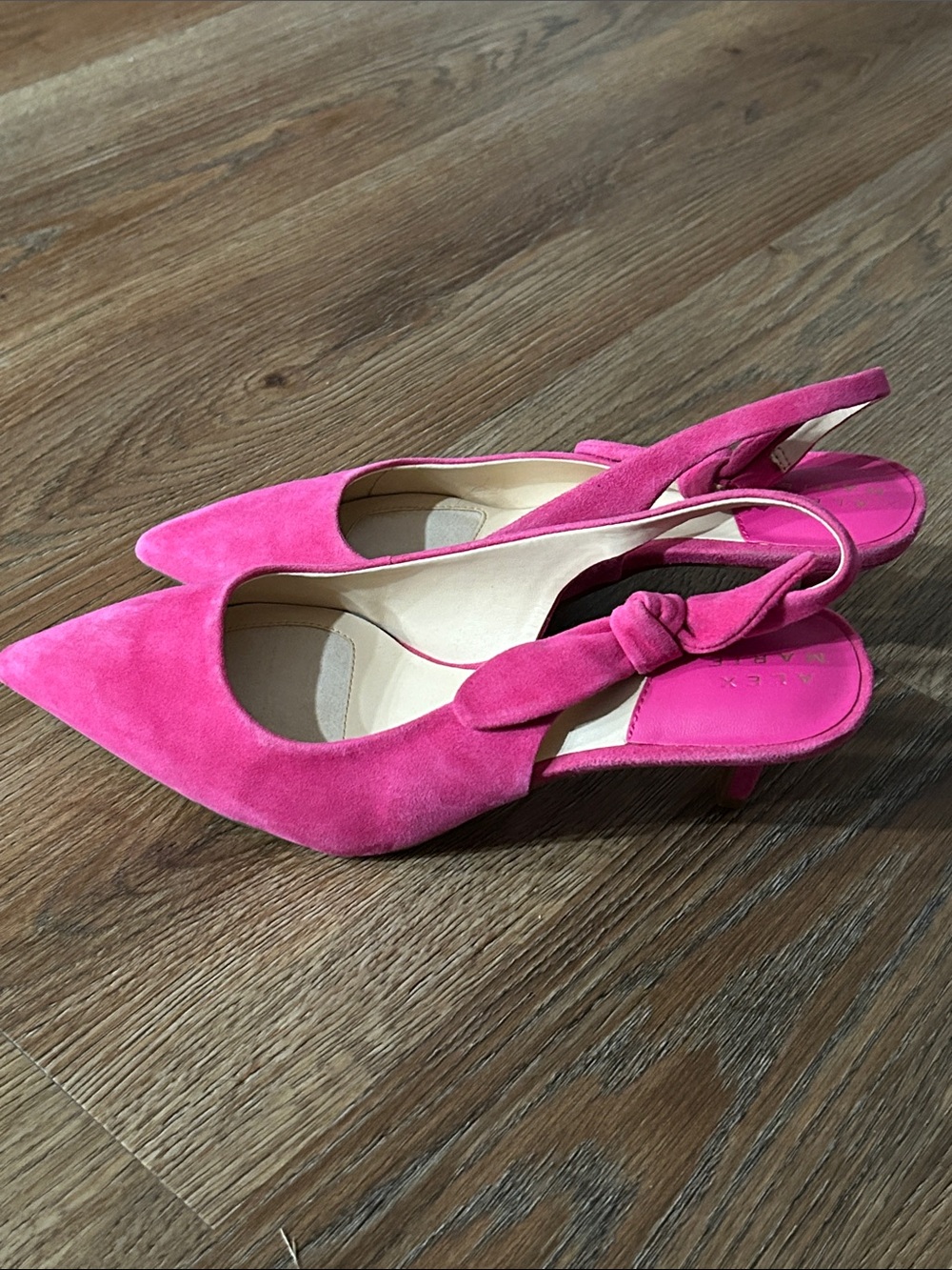 Women’s Hot Pink Suede Slingback Heels
